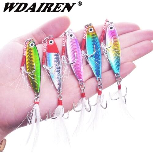 WDAIREN New Metal Cast Jig Spoon 7g 10g 16g 20g Shore Casting Jigging Lead Fish Sea Bass Fishing Lures Artificial Bait Tackle