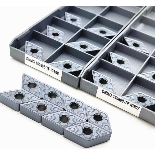 10Pcs DNMG150608 DNMG150408 TF IC907 IC908 External Metal Turning Tool Iscar CNC Turning Tools Lathe Cutting Tool DNMG 150608