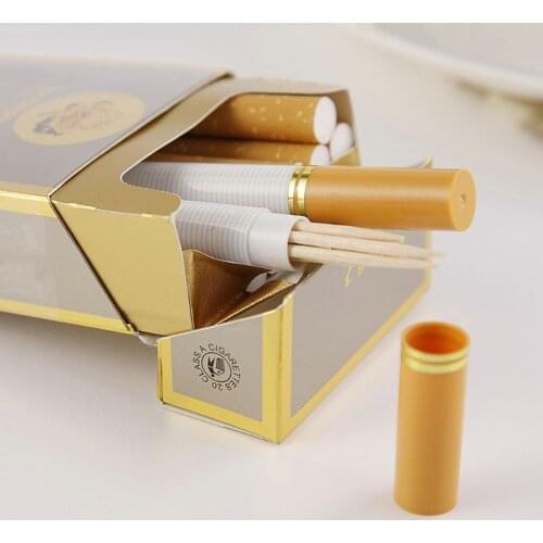 2pcs Cigarette Shaped Toothpick Storage Box Secret Stash Pill Container Pocket Holder Creative Table Decoration