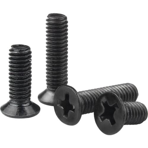 500pcs KM M3*4/5/6/7/8/10/12/14/16m'm Phillips Flat Countersunk head Machine screws Laptop Computer screw