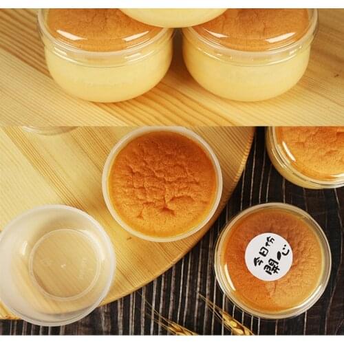 50pcs Caramel Pudding Cup Net Red Japanese Fat Cup High Temperature Oven Cheese Cheese Jelly Cup Household Party Cup With Lid