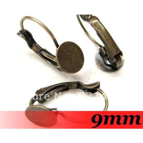 Antique bronze 500piece 13x21mm with 9mm gule pad Jewelry Leverback earring wires earring hooks earring base and blanks