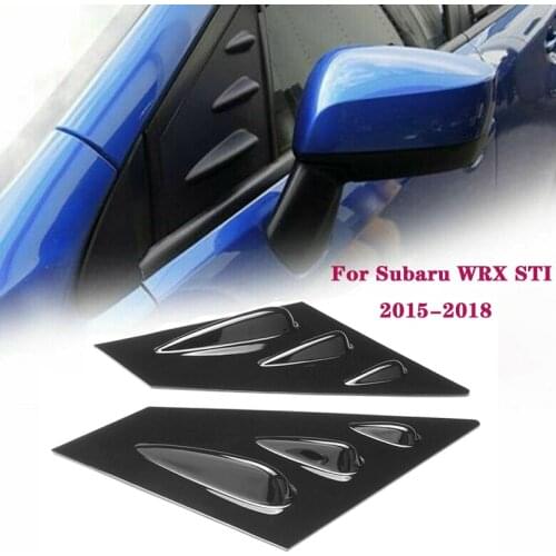 1Pair Front Window Louver Side Vent For Subaru WRX STI 2015-2018 ABS Plastic Stickers Side Window Louvers Scoop Cover Ven