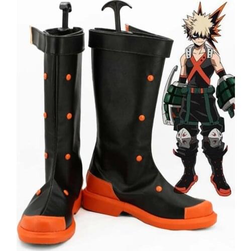 My Hero Academia Katsuki Bakugo Cosplay Boots Shoes Men Cosplay Costume Party Shoes Custom Made Boots