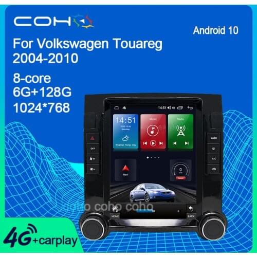 COHO For Volkswagen Touareg 2004-2010 Car Multimedia Player Radio Coche Android 10 Octa Core 6+128G