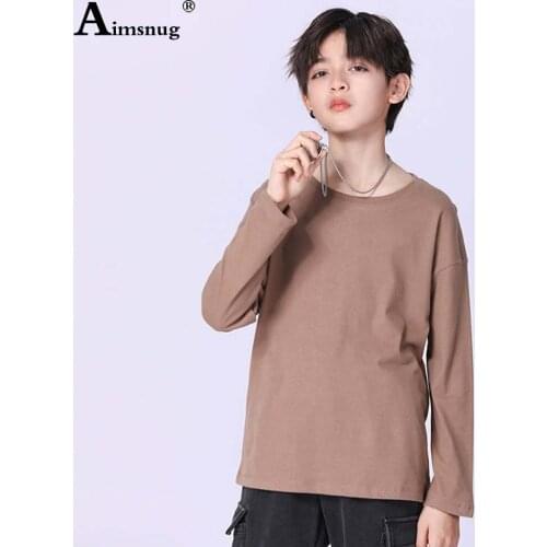 Children Long Sleeve T-shirt Unisex Tees Shirt Boys Girls Casual Pullovers Fashion 2021 Summer Kids Leisure Cotton Tops 9 Colors