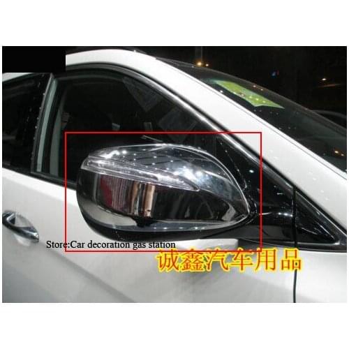 For HYUNDAI Santa Fe IX45 2013 Chrome Side Door Mirrors Rearview Rear View Mirror Cover Trim Trims