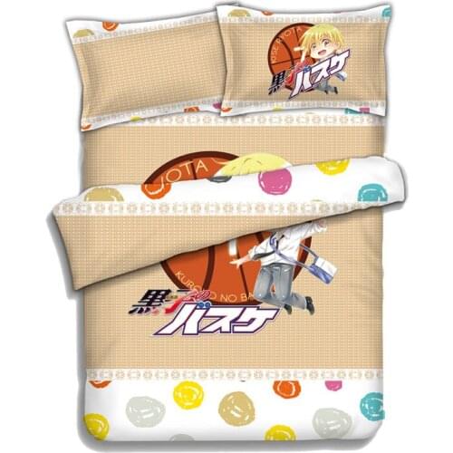 Japanese Anime polyester Bed Sheet/Duvet Cover/Two Pillowcases Bedding Linen 4pcs Set