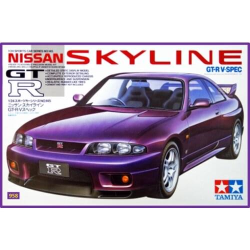 1/24 Tiangong Assembly Car Model Nissan Skyline GT-R V-spec (R33) Display Collection Toy Plastic Assembly Die 24145