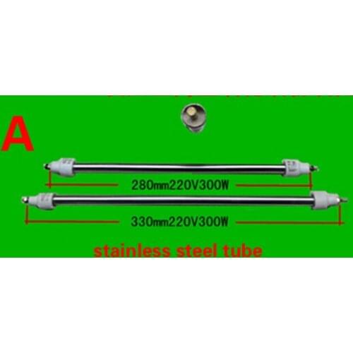 2pcs 280mm 330mm Water Heater Electric Tube Heating Element Booster Stainless Steel quartz heating element infrared heater tube