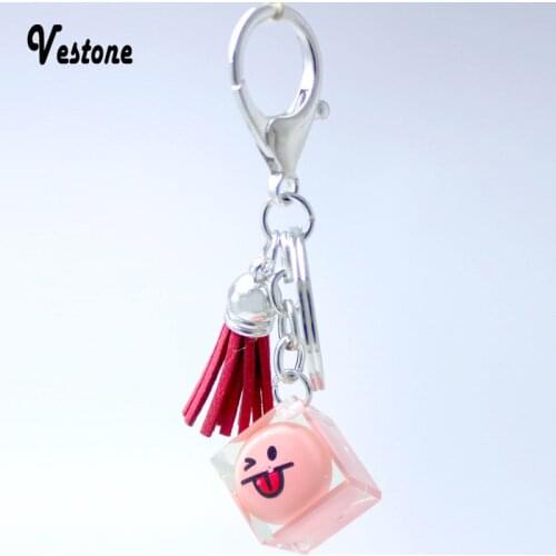 New exquisite key chain/resin key chain/car key pendant/purse pendant - womens versatile decorative pendant - Smiling cartoon