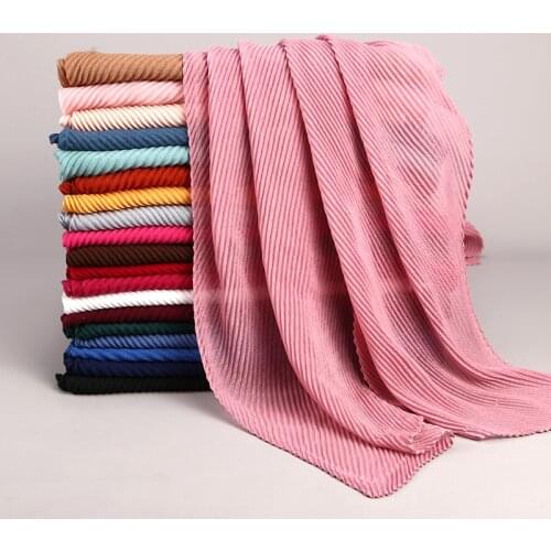 2021 NEW Flocked Bubble Cotton Scarf Hijabs For Muslim Women Soild Color Breathable Islamic Headscarf Arab Head Scarves