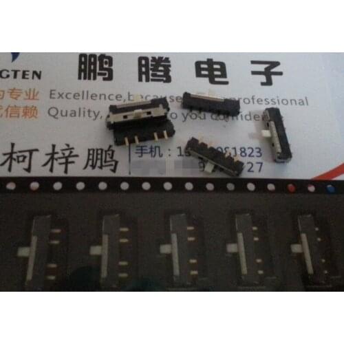 Original new 100% import SS4-CMS2-W-V-T/R pull switch slide patch 4pin 3gear toggle dual self reset gold-plated pin 12.2*2*5