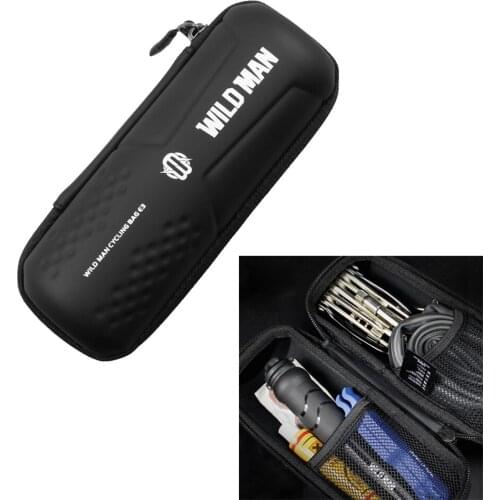 Portable Bike Tool Bag Waterproof Hard Bicycle Repair Kits Bag Cycling Tire Repair Kits Case Pouch Hard Shell Kettle Repair Tool