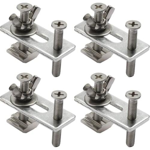 SHGO HOT-4Pcs T-Track Mini Hold Down Clamp Kit with Iron Machine Engraving Machine Plate Clamp Fixture for Cnc Engraving Machine