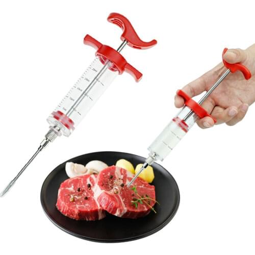 Hot Selling BBQ Meat Syringe Marinade Injector Turkey Chicken Flavor Syringe Kitchen Cooking Syinge Accessories cooking tools
