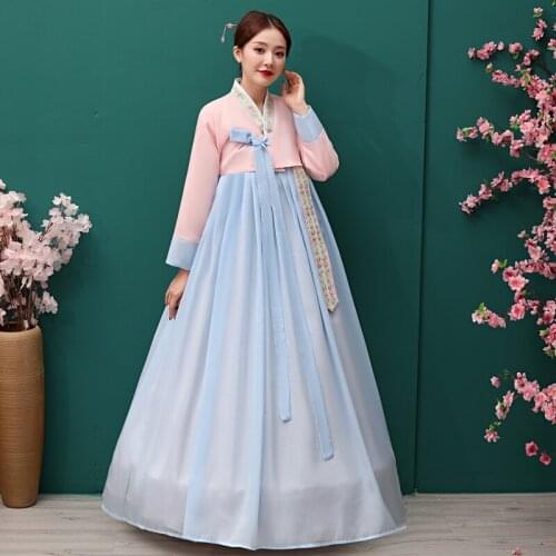 Traditional Female Hanbok Dae Jang Geum Costume Korean Dance Costumes Improved Korean Stage Folk Costumes