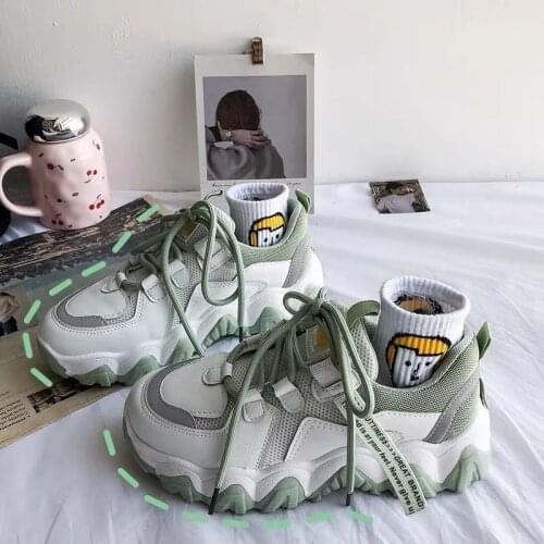 Shoes Woman Korean-style Dad Shoes Womens New Style INS Shoe Students Versatile Cute Waterproof Platform Breathable Anti-slip