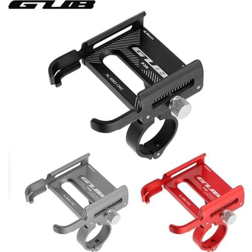 GUB P30 Aluminum Bicycle Phone Mount Bracket 360 Rotating Adjustable Bike Smartphone Holder Cycling Accessories for 4.0-6.5 inch