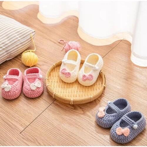 QYFLYXUEQYFLYXUE- Handmade crochet wool Crochet knitted baby shoes, sandals garden shoes, newborn shoes, baby gifts