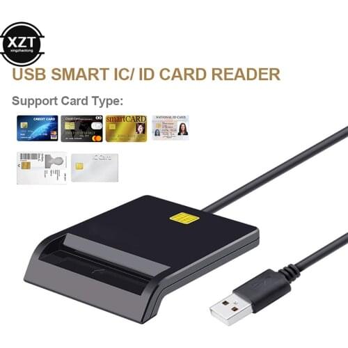 X01 USB Smart Card Reader For DNIE ATM CAC IC ID Bank SIM Card Card Reader for Windows 7 8 10 Linux OS USB-CCID ISO 7816