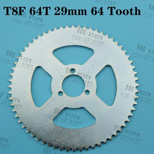 Rear Sprocket T8F 64T 29mm 64 Tooth For 47cc 49cc Pocket Bike Mini Quad ATV Motor Mini Pit Dirt Motard and Bikes