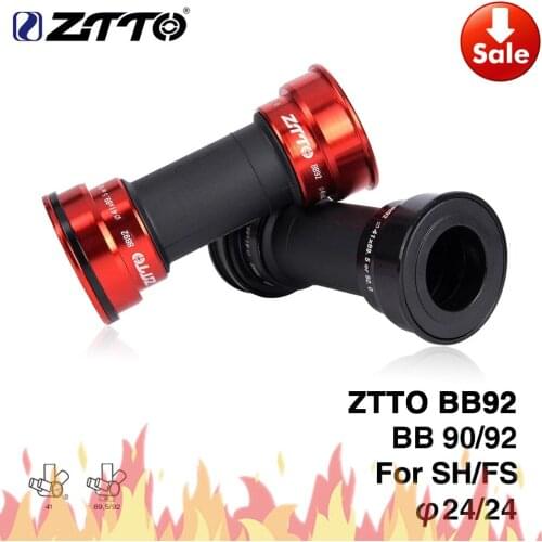ZTTO BB92 MTB Bottom Bracket BB92 BB90 Road Bike Press Fit Bottom Brackets for 24mm Crankset chainset
