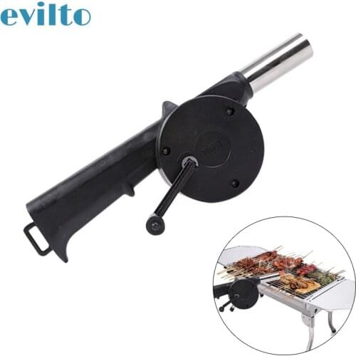 1pcs Home Hand Blower Outdoor Barbecue Fan Hand-cranked Air Blower Portable BBQ Grill Fire Bellows Tools For Picnic Camping