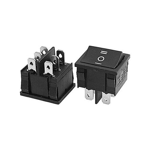 Double Pole Double Throw on-off-on DPDT Boat Rocker Switch 250V/6A 125V/10A 10pcs