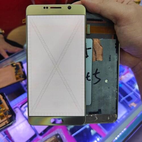 100% Super Amoled LCD For Samsung Galaxy Note 5 N920C Touch Screen Assembly NOTE5 SM-N920F With Burn Shadow LCD Display Screen