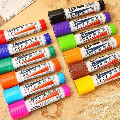 30mm Art Marker Pen Large Advertising Painting Pen Mark Brush Marker Pens For Office And School Promotional Pens
