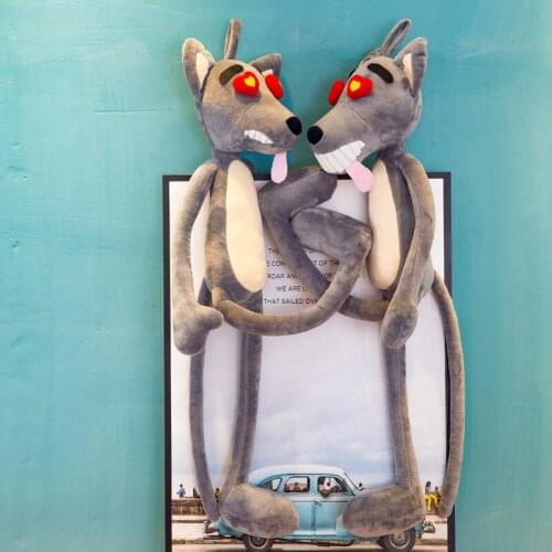 65/100CM Kawaii Plush Wolf Stuffed Animal Toy Cute Simulation Husky Dog Plush Toys Stuffed Doll Kids Baby Toys Plush Wolf Dolls