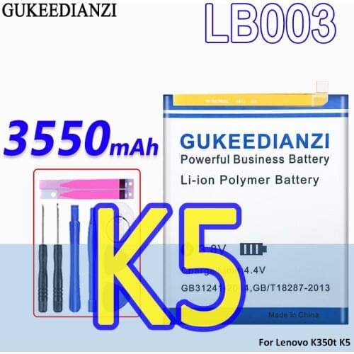 GUKEEDIANZI LB003 3550mAh High Capacity Battery For Lenovo K350t K5