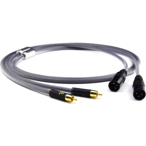 1 Pair ATAUDIO Hifi 2 RCA Malel to 2 XLR Male Audio Cable High Quality Dual RCA to Dual XLR Cable