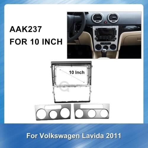 10 Inch Car Stereo Radio 2Din Fascia Frame for Volkswagen Lavida 2011 Stereo Panel Dash Mount Trim Installation Kit Frame