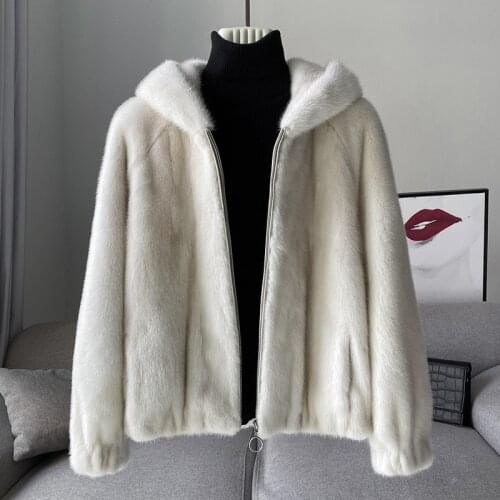 CAN XIN LCY Fur Coats With A Hood
