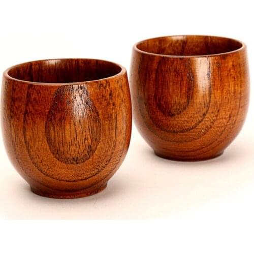 Wooden Cup Tea Mug Coffee Cup Tumbler Tazas Small Decanter Wood Grain Polishing Tea Cup Tableware Afternoon Tea Mug Tea Cup 1pcs