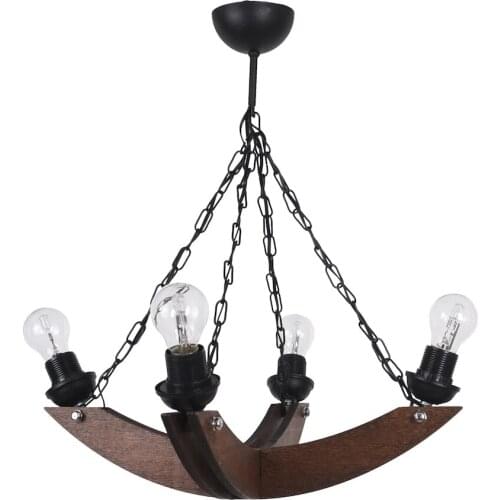Vedemo Diana 4 PCs Rustic Wooden Chandelier