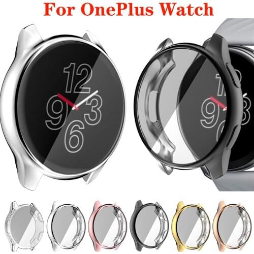 For OnePlus Watch TPU Case Full Cover Plating Bumper Shockproof Protective Case Soft Protector Shell