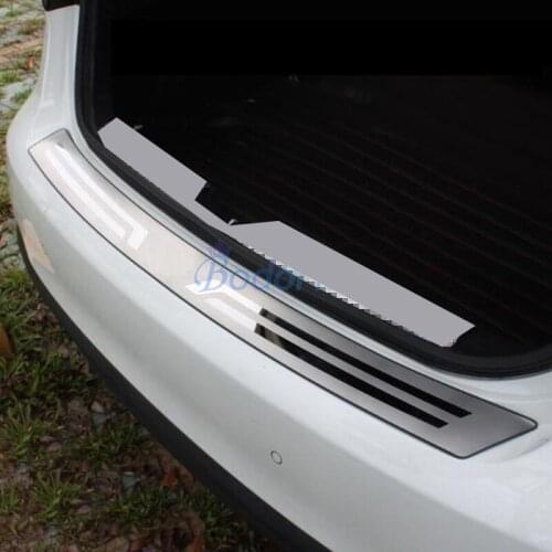 For Volkswagen VW Tiguan L 2017 2018 #304 Stainless Steel Rear Trunk Bumper Guard Tail Gate Door Sill Auto Accessories