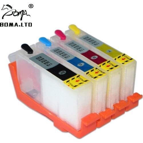 BOMA.LTD HOT !! 364 364xl For HP364 Auto Reset Chip Refillable Ink Cartridges For HP 3520 3522 3524 4620 4622 5510 5511 5512 5514 5515 5520 5521 5522 5524 5525 3070A B010B CN255C 7520 7525 Printer
