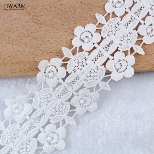 African lace fabric 2019 high quality lace wedding decoration trim DIY 10yard Water-soluble milk silk embroidery lace wide laces