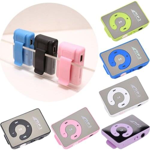 Mini USB MP3 Player Mirror Clip Sport Support 8GB Micro SD TF Card Portable Mini Digital Music Media Player