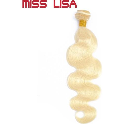 MISS LISA 28 30 Inch 613 Blonde Human Hair Bundles Body Wave Hair Bundles Malaysian Hair Weave Bundles Non Remy Hair Extensions