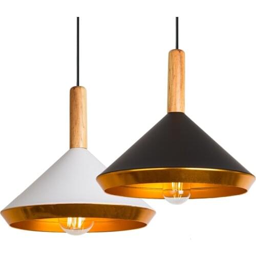 ZhaoKe Multicolour Lustre Pendant Lights Restaurant Wood Hanging lighting kitchen Light Fixtures Modern E27 LED Loft
