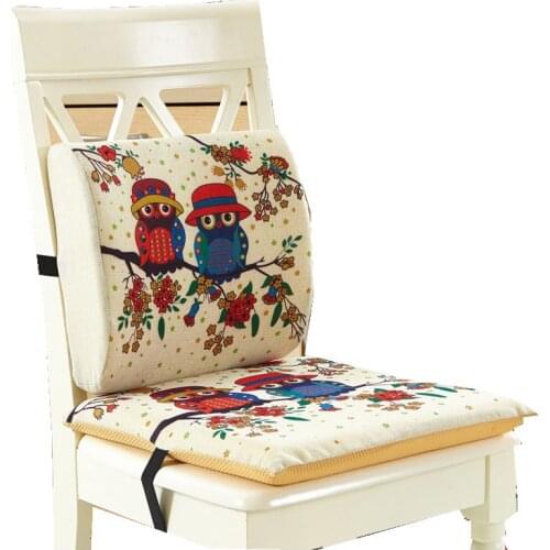 Cartoon Memory foam seat Chair cushion back cushion with fasten buckles 1/2/4/6 PC Super Soft Car Pad Seats with filler inside