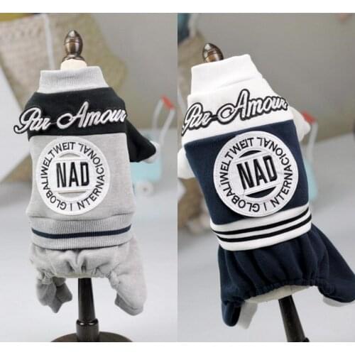 NEW Sportive Clothing for Small Pet Dog Overalls Hoodie Pet Jumpsuit XS S M L XL XXL