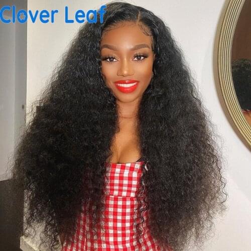 Curly Lace Front Human Hair Wig 250% Remy 13X4 Lace Front Human Hair Wig Mongolian Kinky Curly Wig Pre Plucked For Black Women