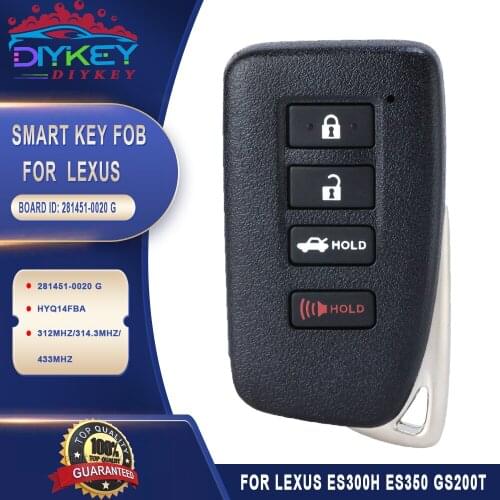 DIYKEY 281451- 0020 G Board for Lexus ES300H ES350 GS200T GS350 GS45 Smart Key Keyless Remote Fob 89904-78470 FCCID: HYQ14FBA