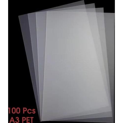 Vilaxh 100PC A3 PET Transfer Film For Direct Transfer Film Printing For DTF Ink Printing PET Film Printing And Transfer